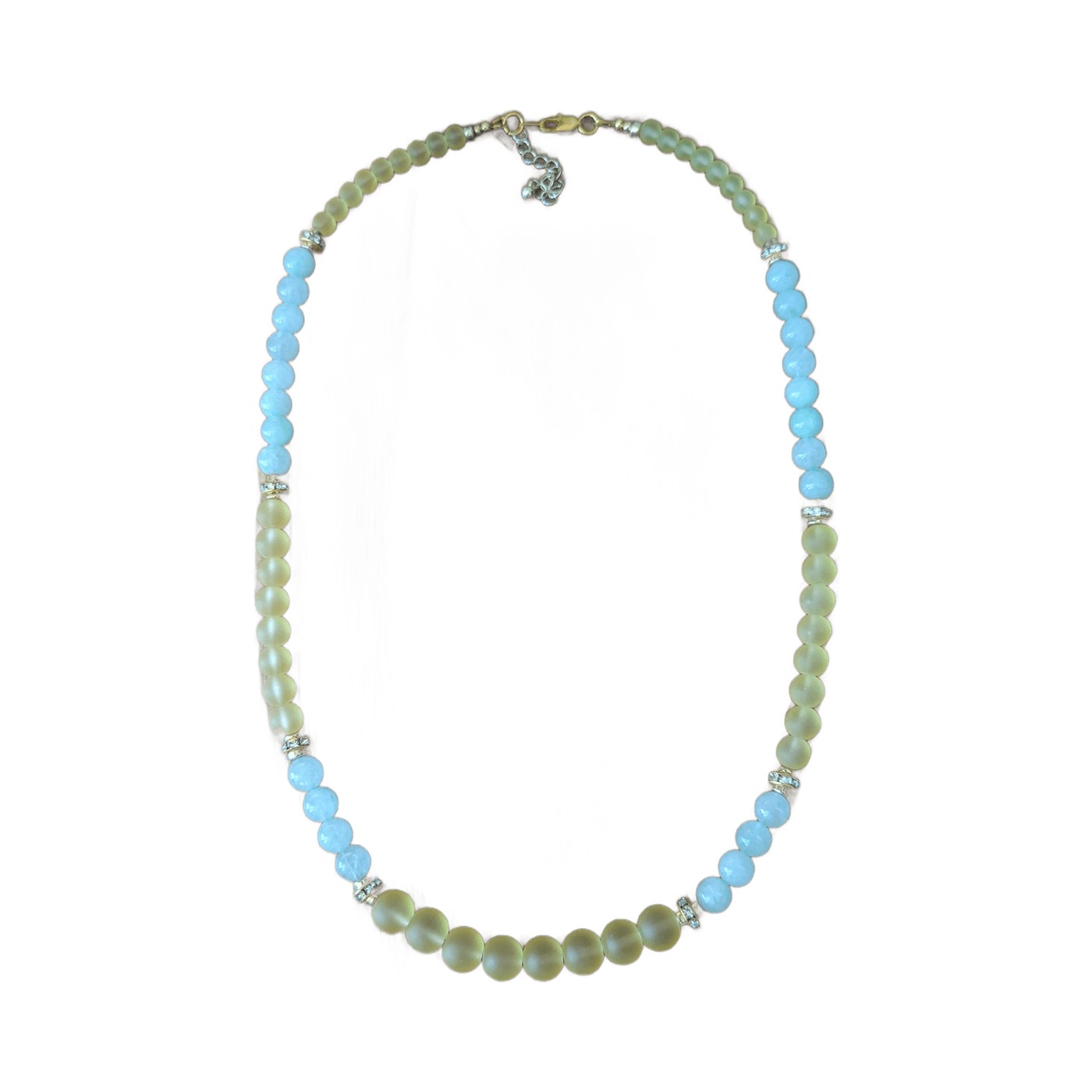 Peridot & Aqua Glass Necklace